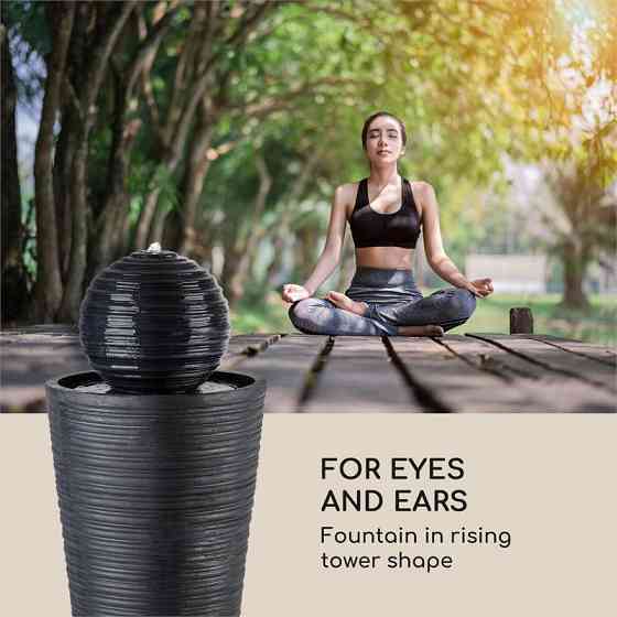 Liquitorre XL солнечный фонтан 200 л/ч солнечная панель 2Вт аккумулятор LED полирезина 34 x 70 x 34 см Ровно