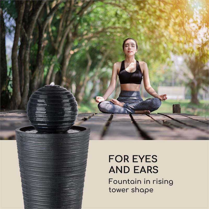 Liquitorre XL сонячний фонтан 200 л/год сонячна панель 2 Вт акумулятор LED полірезинина 34 x 70 x 34 см Рівне - фото 3