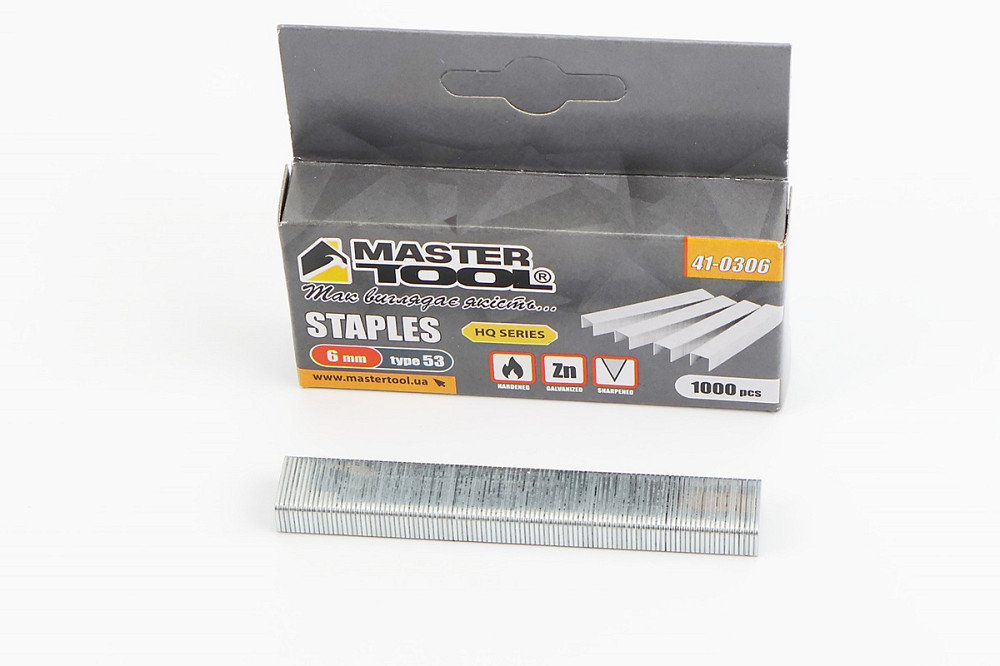 Скоби загартовані 6мм, R53, к-кт 1000шт 41-0306 Київ - фото 1