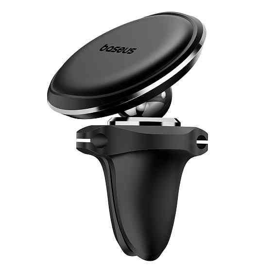 Автотримач для телефона Baseus Magnetic Air Vent Car Mount Holder with cable clip Black Ковель