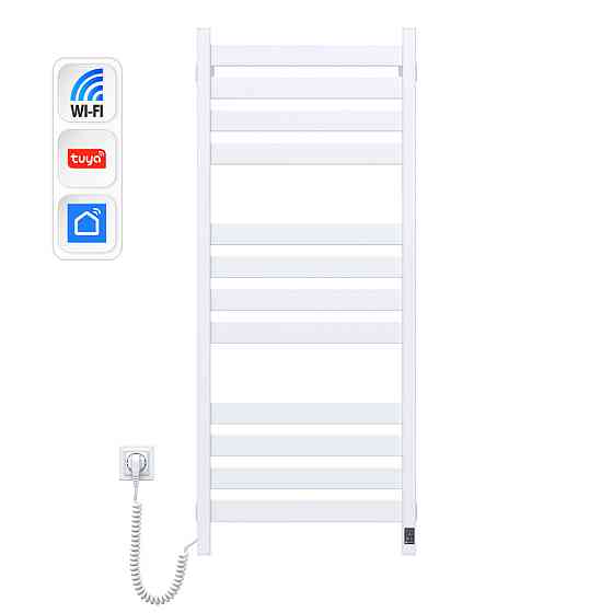 Сушарка для рушників Largo 500х1200 Sensor з Wi-Fi, ліва з таймером, білий оксамит Київ