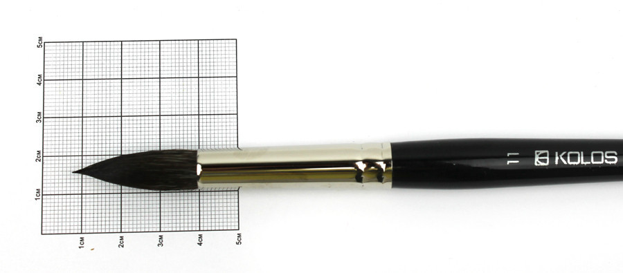Пензель білка кругла Classic 3049R №11 коротка ручка KOLOS Київ - фото 2