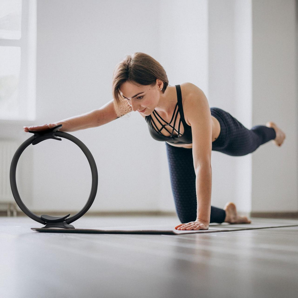 Кольцо для пилатеса Gymtek армированное стекловолокно 38см черный Киев - изображение 4