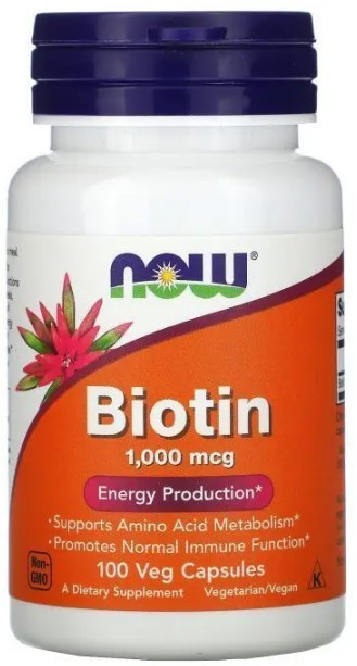 Біотин для волосся Now Foods Biotin 1000 мкг 100 вег капсул Київ - фото 1