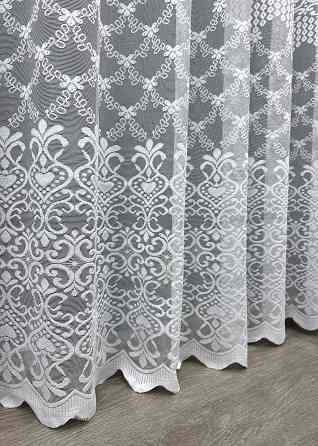 Тюль жаккард, цвет белый 1610т Киев
