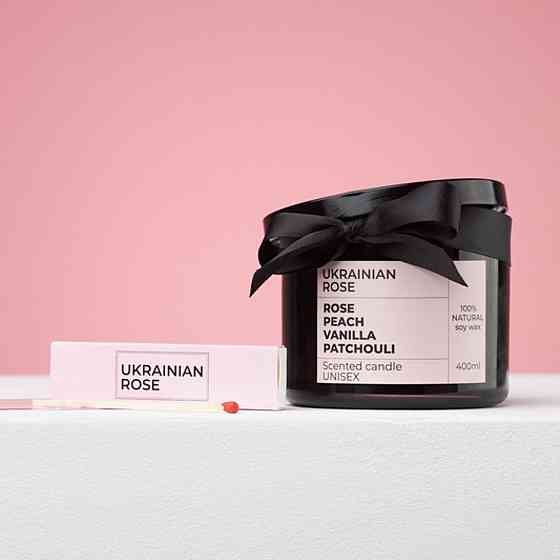 Свеча ароматизированная большая Ukrainian Rose 400 мл Киев