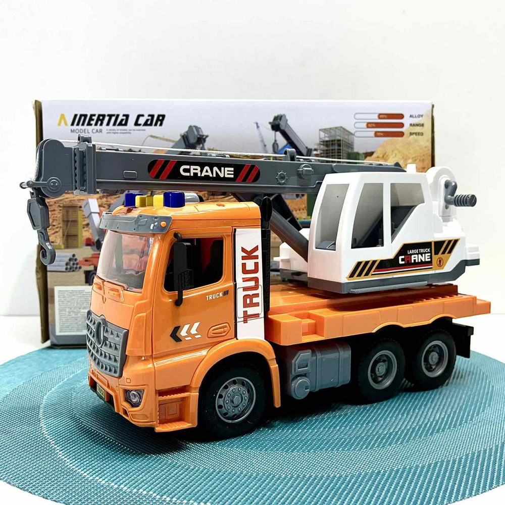 Спецтехніка Автокран світло звук інерція рухомі елементи 1:16 Помаранчева (ZH 812-4) Чернігів - фото 8