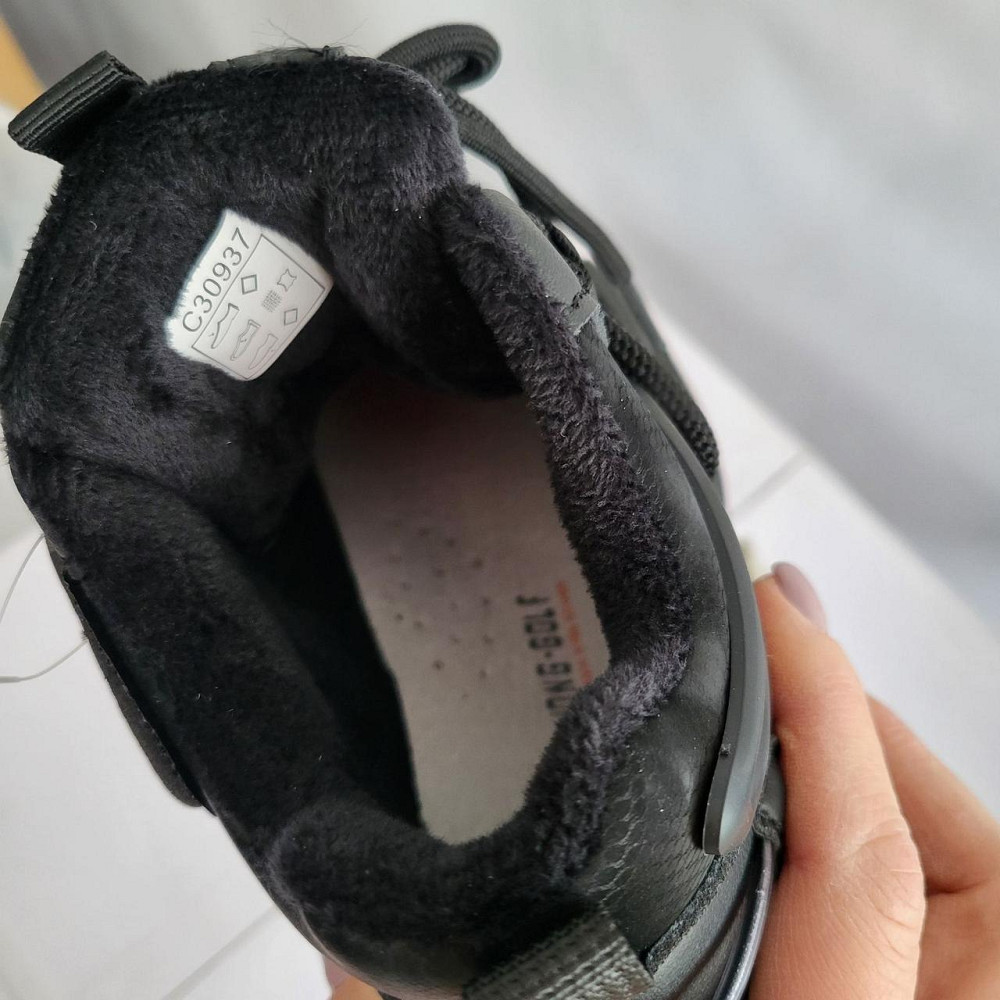 Кроссовки для девочки подростковые черные на флисе 32,33,34,35,37,38 Николаев - изображение 2