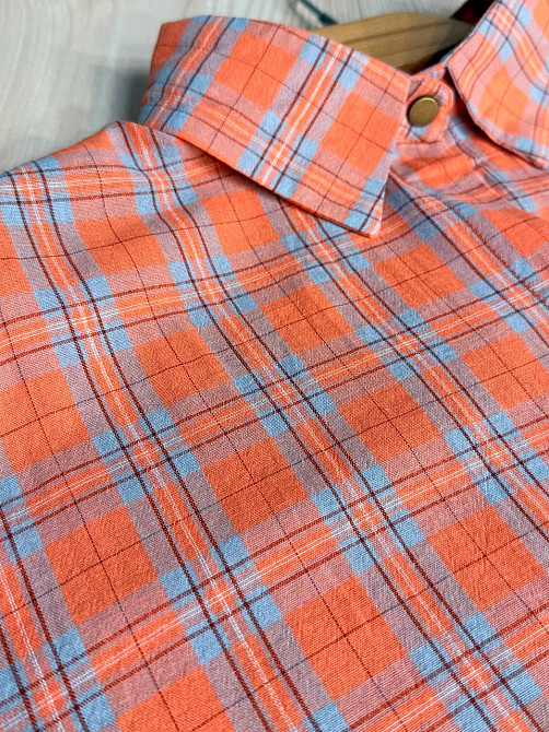 Рубашка женская A-N 7866 супероверсайз в клетку широкая, оранжевий, one size Киев - изображение 2