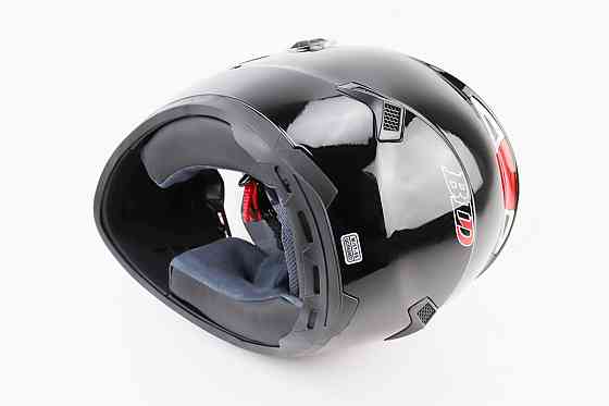 Шолом інтеграл, закритий+окуляри BLD-М61 М (57-58см), ЧОРНИЙ глянець Киев