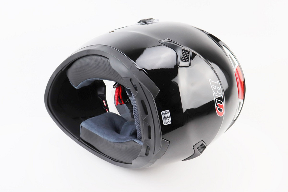 Шолом інтеграл, закритий+окуляри BLD-М61 М (57-58см), ЧОРНИЙ глянець Київ - фото 3