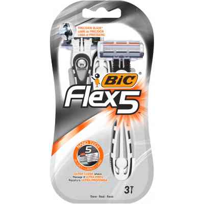Бритва Bic Flex 5 3 шт. (3086123492868) Винница