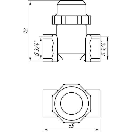 Фильтр грубой очистки SOLOMON 3/4″ ВВ никель с отстойником (8014) TD1052 Киев