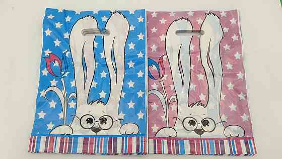 Пакет із прорізною ручкою (30*37+3) Заєць Леомі (50 шт.) Харків