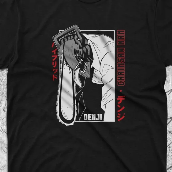 Футболка для подростка мальчика с принтом Человек Бензопила Денджи 5 Размер 160 Anime10491 Днепр