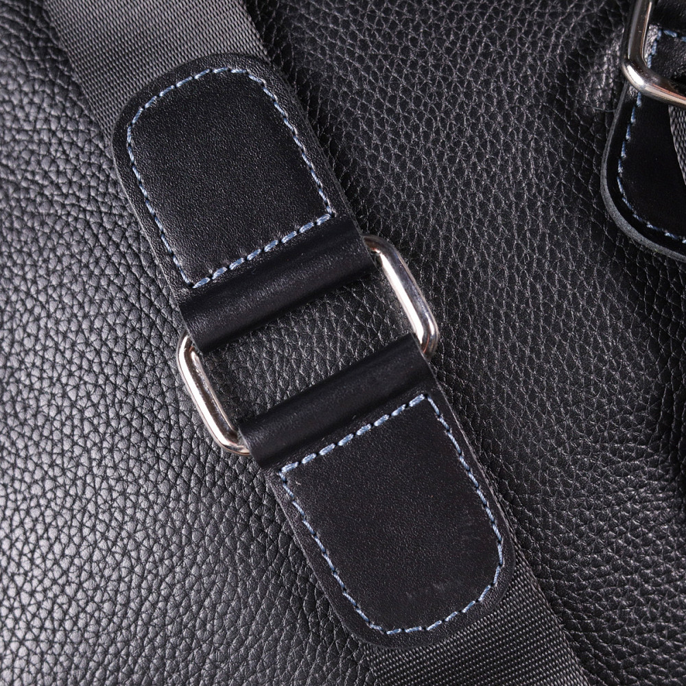 Мужская сумка из комбинированой натуральной кожи SHVIGEL 18720 Черная Киев - изображение 1