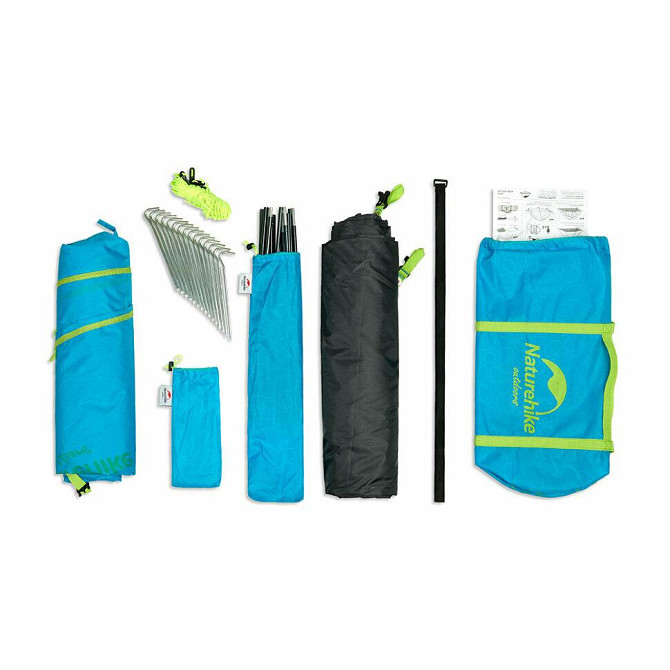 Намет тримісний Naturehike P-Series NH18Z033-P 210T/65D, зелений Київ - фото 3