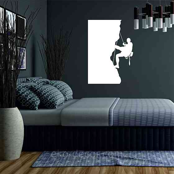 Декоративное настенное Панно «Скалолаз», Декор на стену 90*63 см, Белый Киев