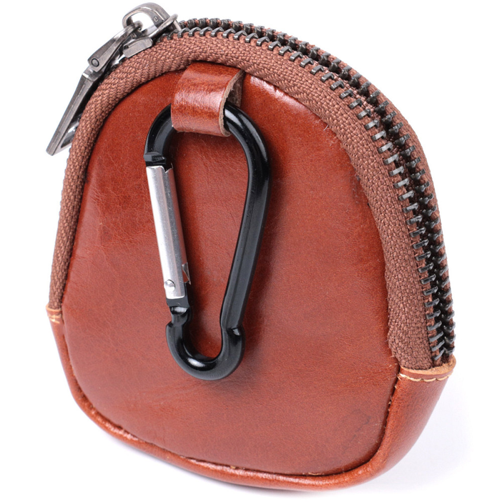 Компактний гаманець для монет із натуральної шкіри Vintage sale_15080 Коричневий Київ - фото 2