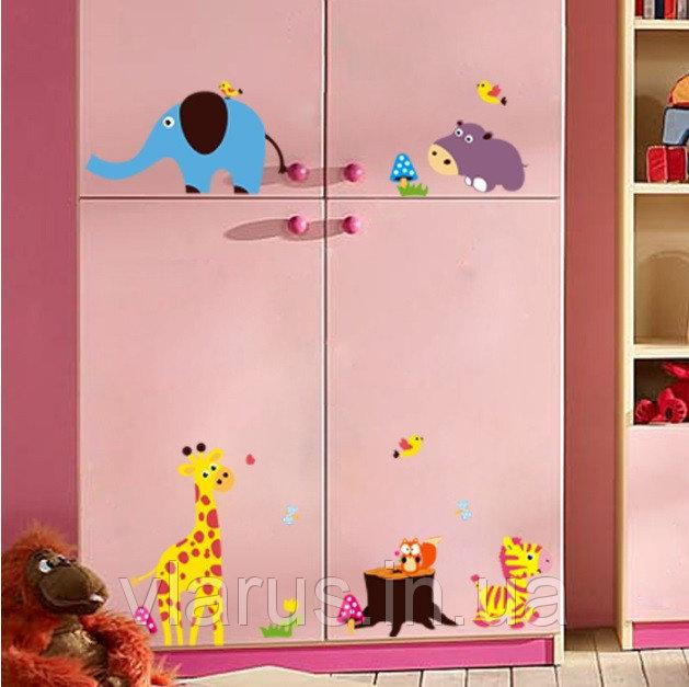 Настінна наклейка дитяча Звірята Київ - фото 4