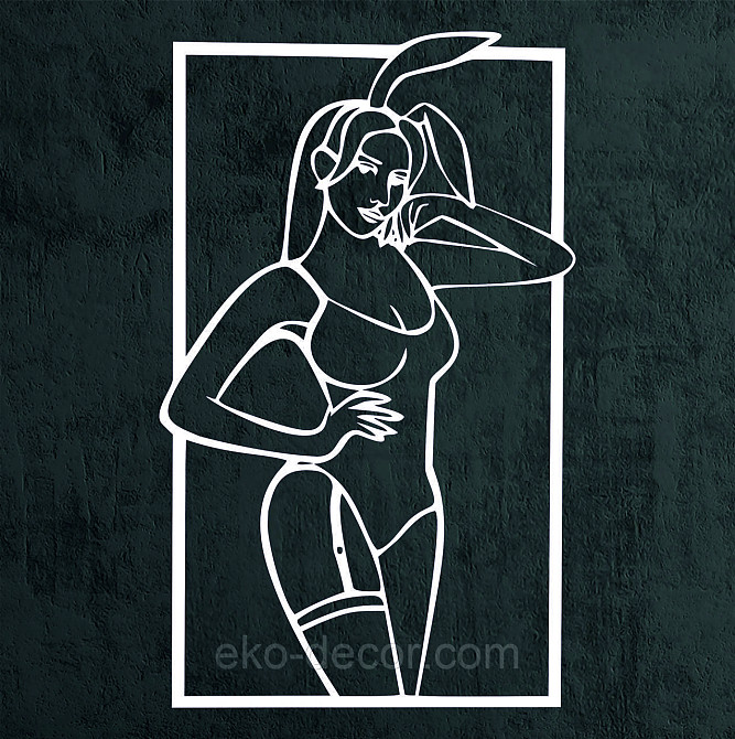 Декоративное настенное Панно «Плей-бой» Декор на стену 110-68 см, Белый Киев - изображение 8