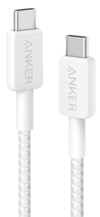 Кабель Anker 322 USB-C to USB-C - 1.8m Nylon White (6908157) Киев