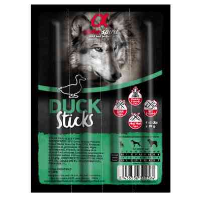 Ласощі для собак Alpha Spirit DOG Sticks Duck напіввологі з качки, палички 40 г (8437013576970) Вінниця