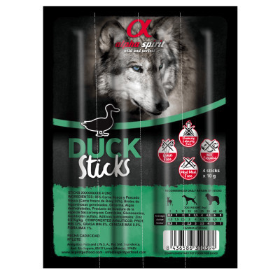 Лакомство для собак Alpha Spirit DOG Sticks Duck полувлажные из утки, палочки 40 г (8437013576970) Винница - изображение 1