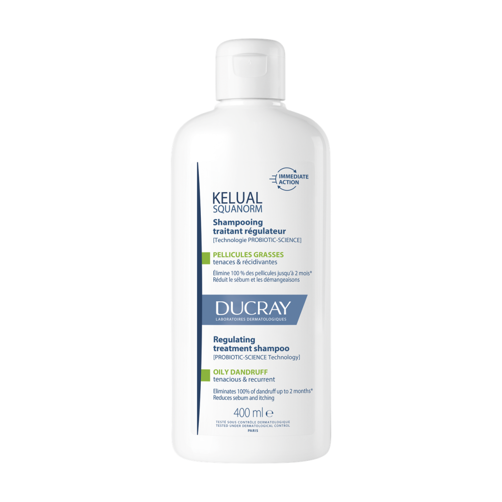 Дюкре Келюаль Скванорм шампунь проти жирної лупи Ducray Kelual Squanorm Shampooing Antipelliculaire Grasses, 400 мл Дніпро - фото 1