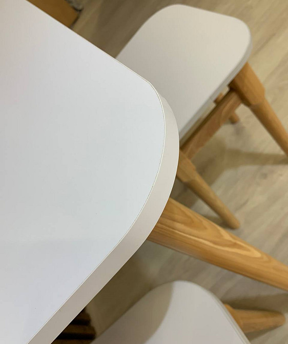 Обідній стіл LION Маямі-2 дерев'яні ніжки Німфея Альба (LION-041003) Дніпро - фото 6