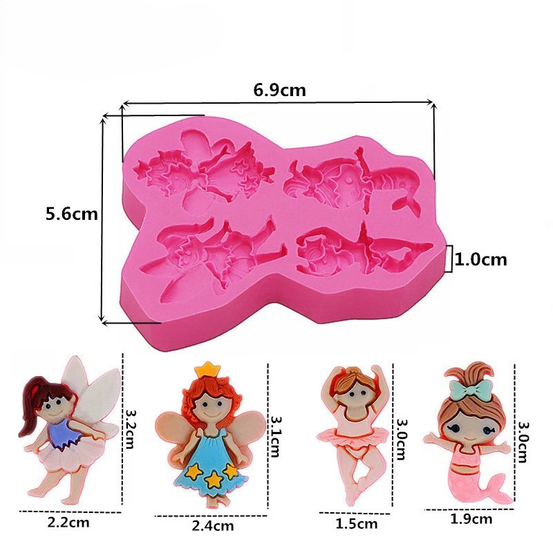 Молд силиконовый Феи 69 на 56 мм розовый Киев - изображение 7