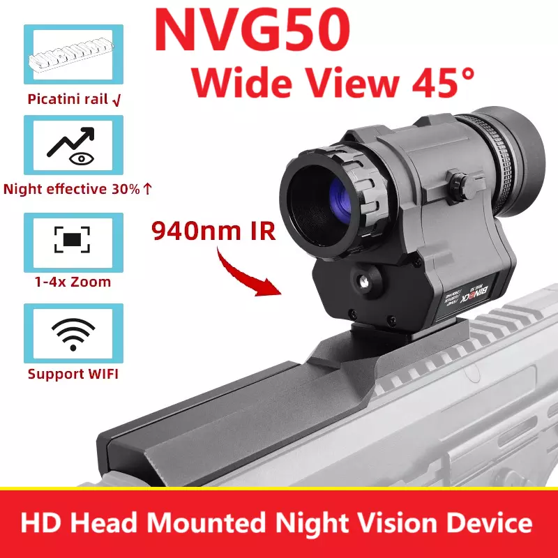 Монокуляр ночного видения NVG50 2.5k 45° Wi-Fi 940нм (до 600м в темноте) Винница - изображение 3