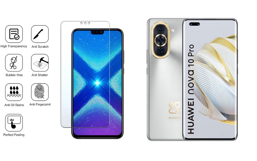 Захисне скло NeoGlass для Huawei Nova 10 Pro – надпрозоре та стійке Київ - фото 4