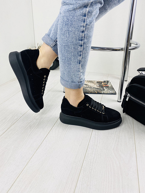 Abbi Кросівки жіночі ABBI 7974-01 чорні (весна-осінь, замша натуральна) (2696) 36-40 Коломия - фото 3