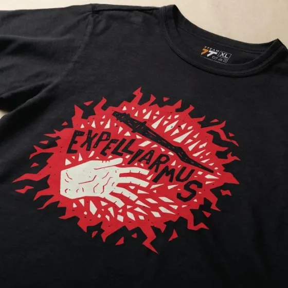 Футболка для подростка мальчика с принтом Гаррі Поттер Експєліармус Размер 160 Anime10125 Днепр