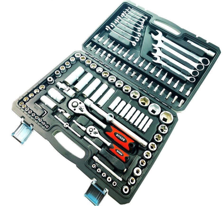 Набір гайкових ключів та торцевих головок 121 предмет у кейсі CrV-50 з тріскачками Одеса - фото 5
