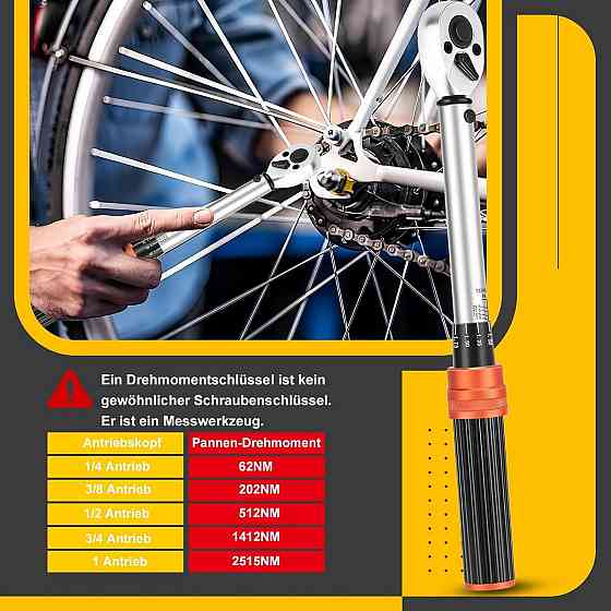 Динамометричний ключ ATsafepro AT215A002 мультиколірний 1/4" 5-25 Nm 72 зубці набір 15 шт для велосипеда і мотоцикла з насадками Київ