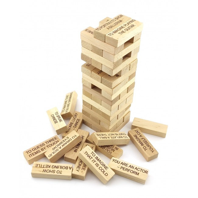 Гра вежа Дженга з фантами Київ - фото 1