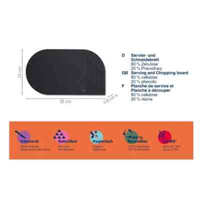 Дошка для подачі Kela Nobel 35 х 23 см чорна (12868) Вінниця