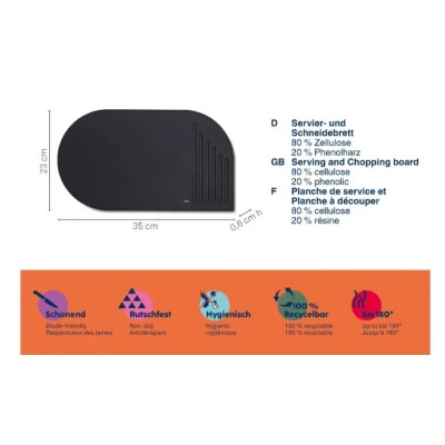 Дошка для подачі Kela Nobel 35 х 23 см чорна (12868) Вінниця - фото 3