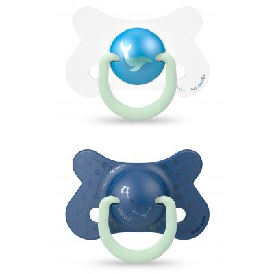 Пустышка Suavinex Синий кит 4-18 мес 2 шт. ночная (307007) Винница - изображение 1