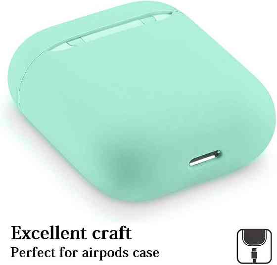 Захисний чохол для Airpods, ультратонкий силіконовий, сумісний з Airpods 1 та AirPods 2 (зелений) Дніпро