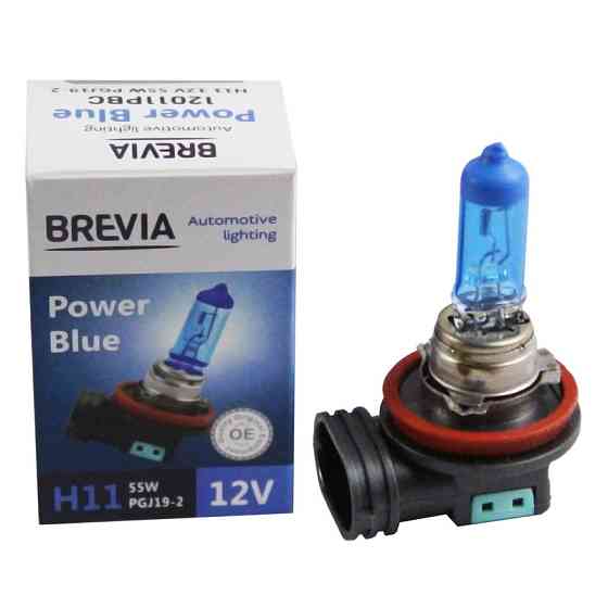 Галогенова лампа Brevia H11 12V 55W PGJ19-2 Power Blue 4200K CP Львів
