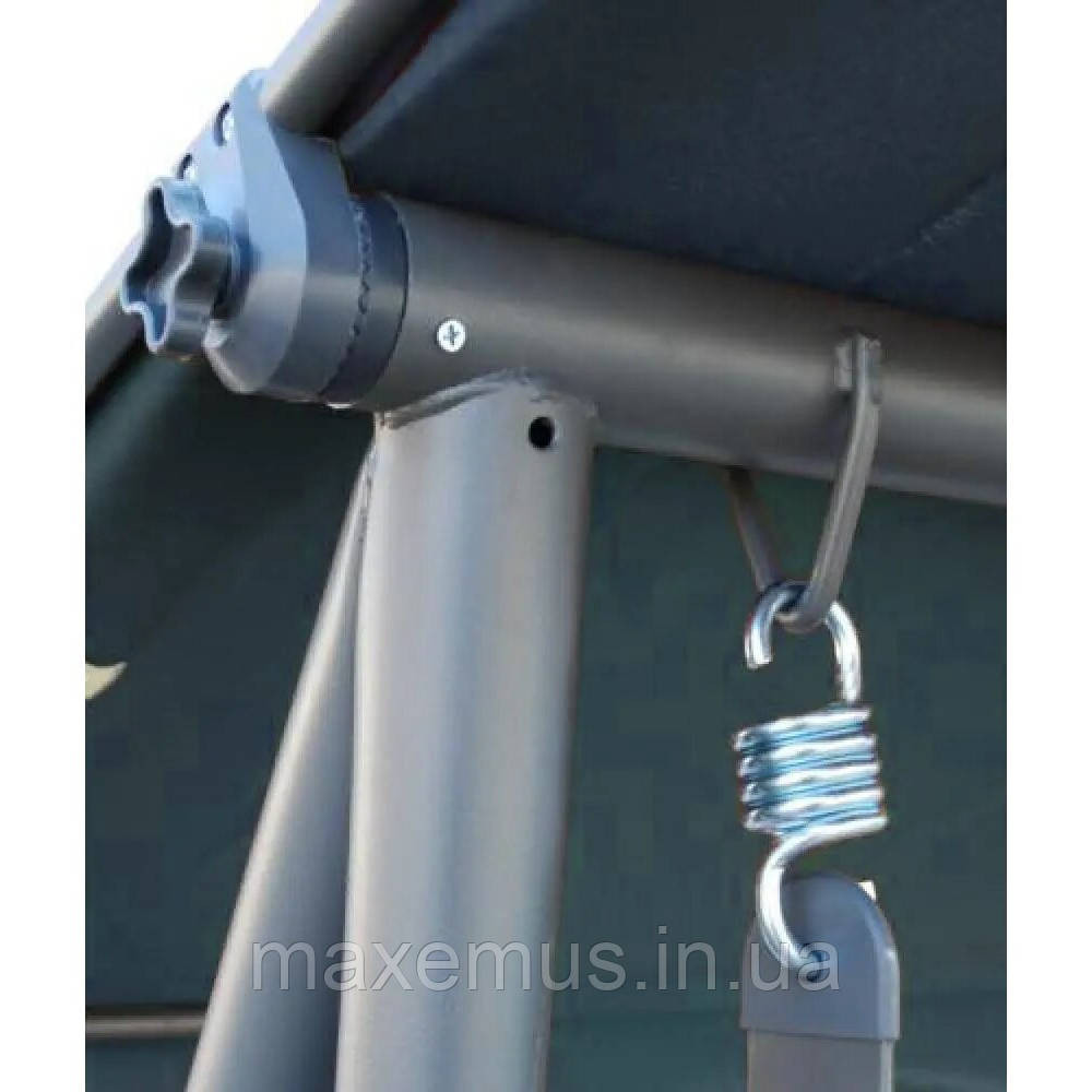 Садовые качели для дачи и дома трехместные уличные качели с навесом Bonro Garden BW-002 дачные качели серые Мостиська - фото 5