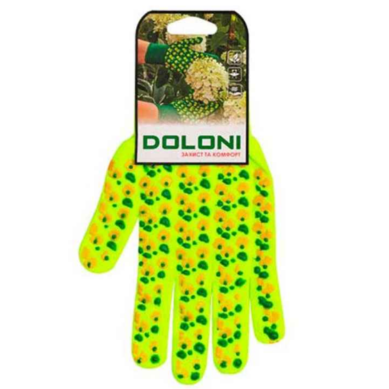 Рукавички 4116 трикотаж з малюнком ПВХ Квіти клас 13 ДКГ Житомир - фото 1