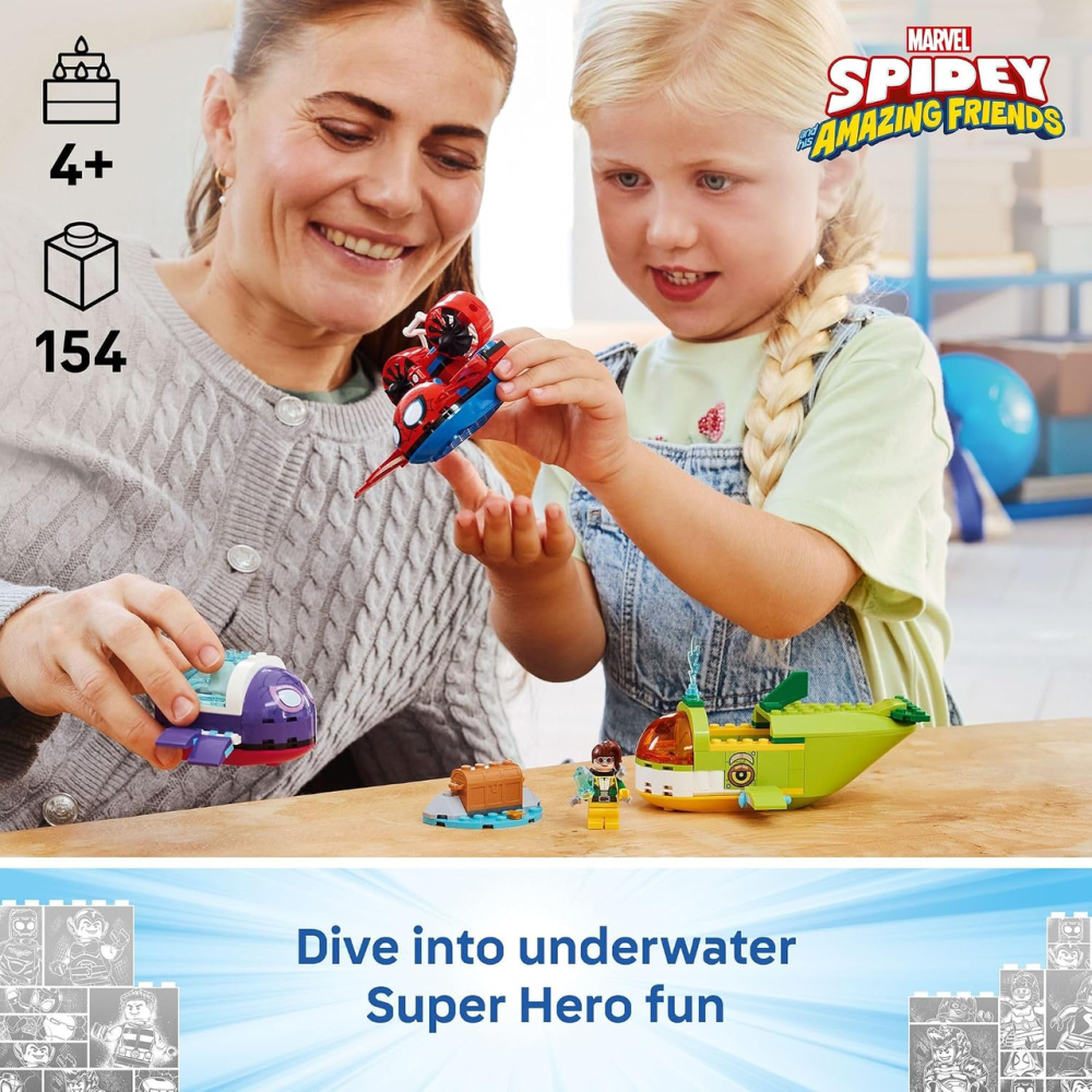 Конструктор LEGO Marvel Spidey 11207 Підводні транспортні засоби, 154 деталі, 3 мініфігурки, від 4 років Київ - фото 3