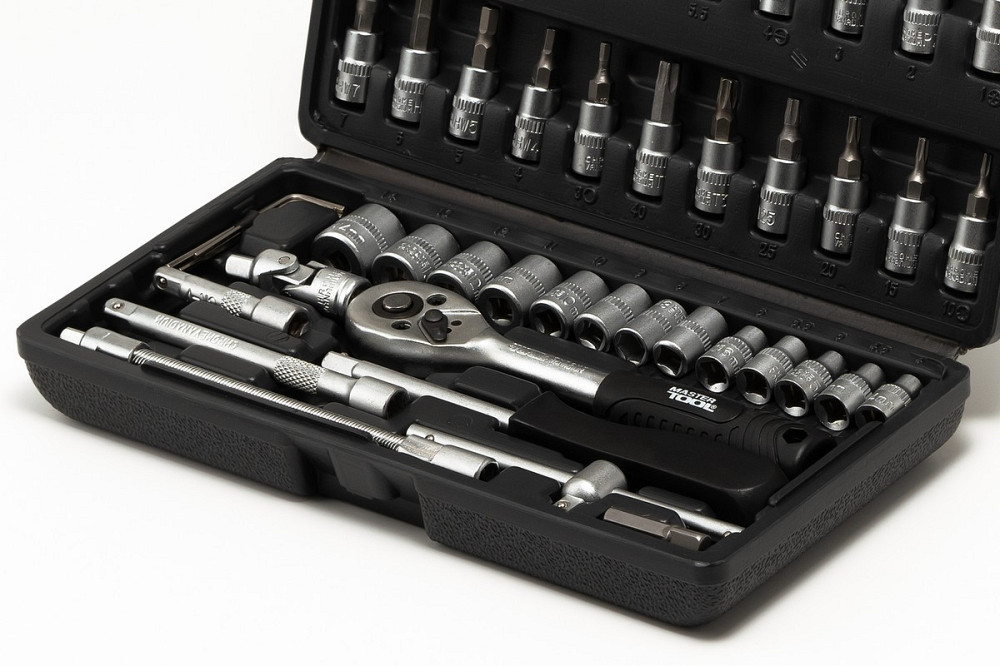 MASTERTOOL Набір інструментів MASTERTOOL ¼" 46 шт 4-14 мм кейс 78-6046 Київ - фото 8