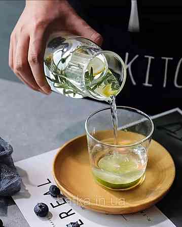 Набір питний OLens 2 предмети глечик 550 мл склянка 250 мл скло Київ