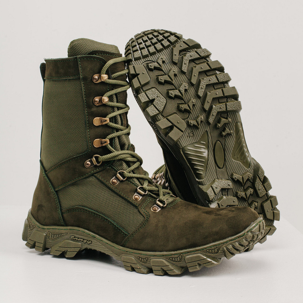 Берцы Зимние  Олива На Флисе  