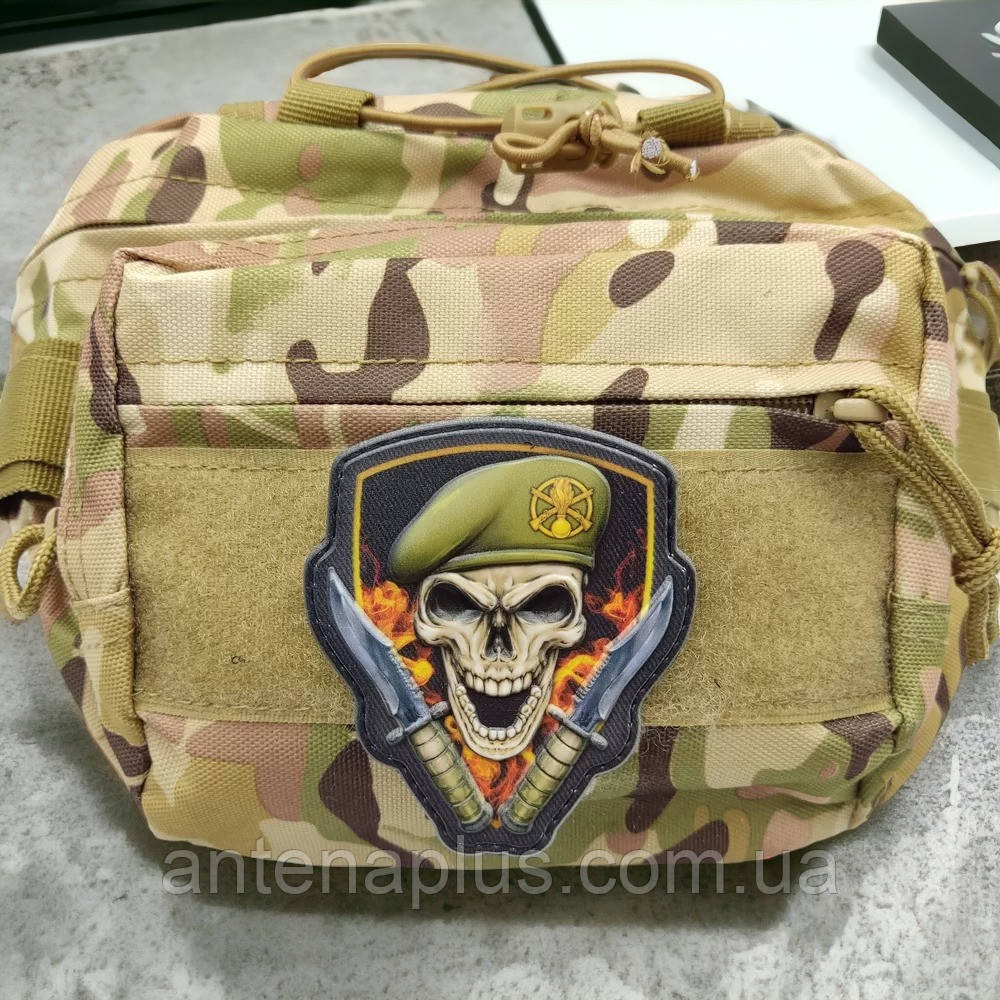 Череп в берете Механизированые войска объемный шеврон / патч Киев - изображение 3